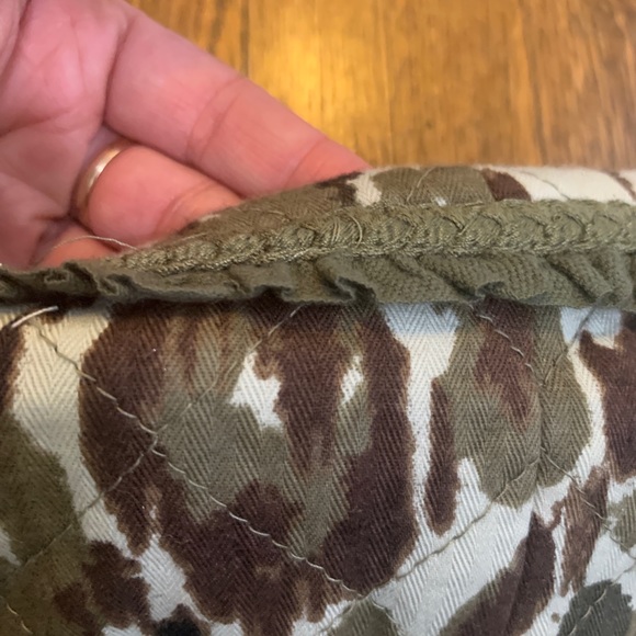 J Crew camo olive green patterned quilted blazer - Picture 5 of 6
